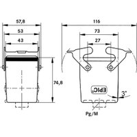 H-B 10 TBFH 21 ZW. CABLE COUPLER HOOD