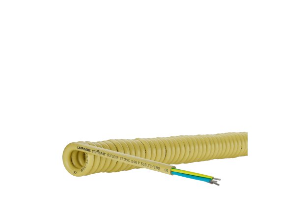 ÖLFLEX® SPIRAL 540 P with angular, isolated ground plug
