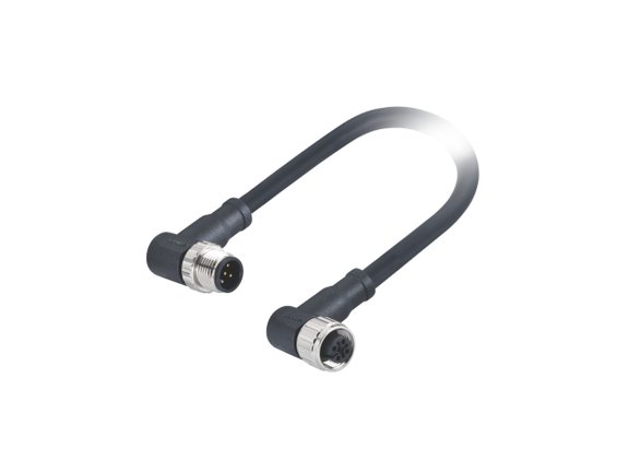 EPIC® M12A male to female angled molded cable