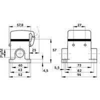 H-B 10 SDRL-BO 16 ZW. BOX MOUNT BASE