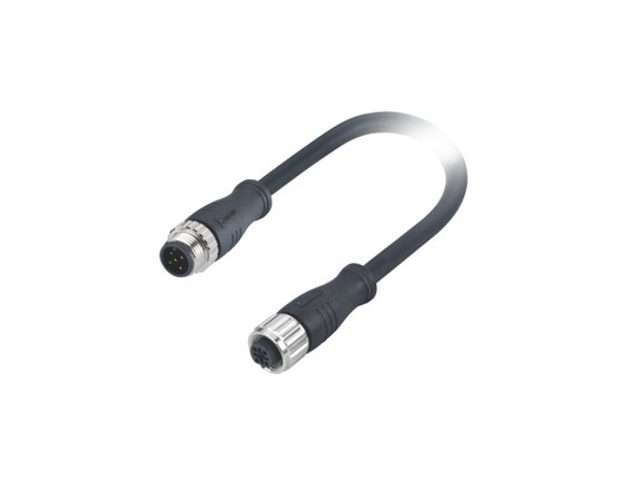 EPIC® M12A male to female straight molded cable